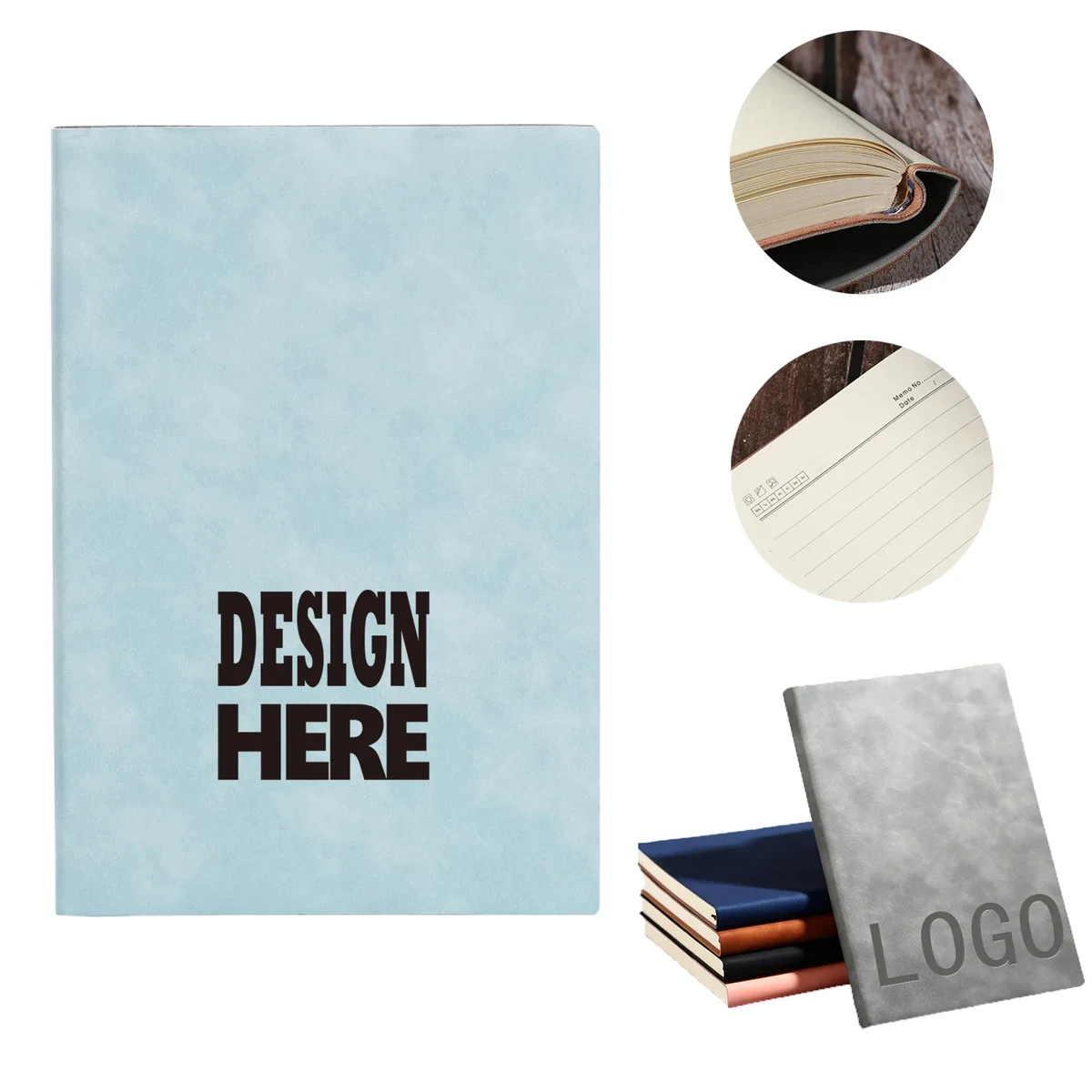 A5 Notebook with Soft Leather Cover 1