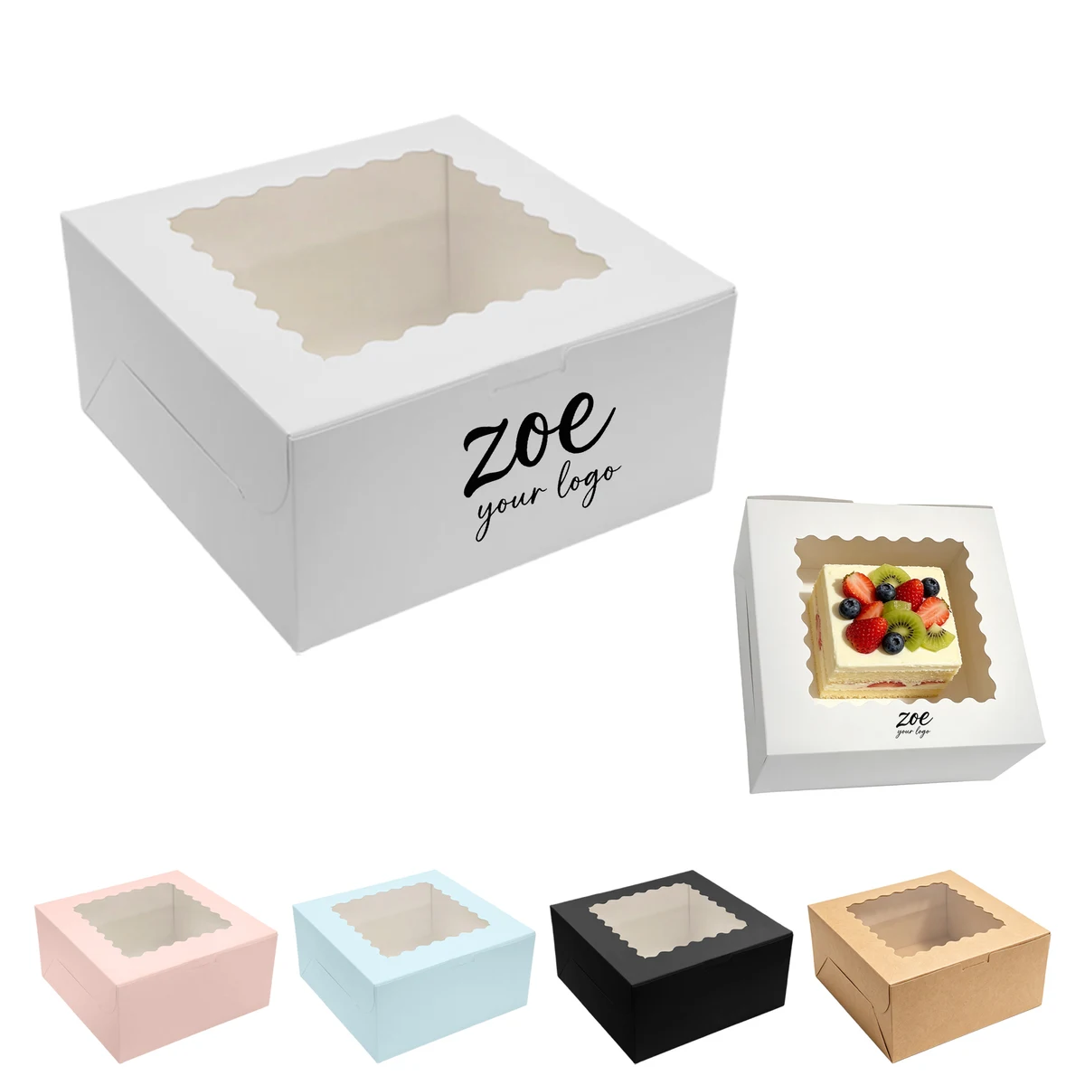 White Cake Box with Window 1