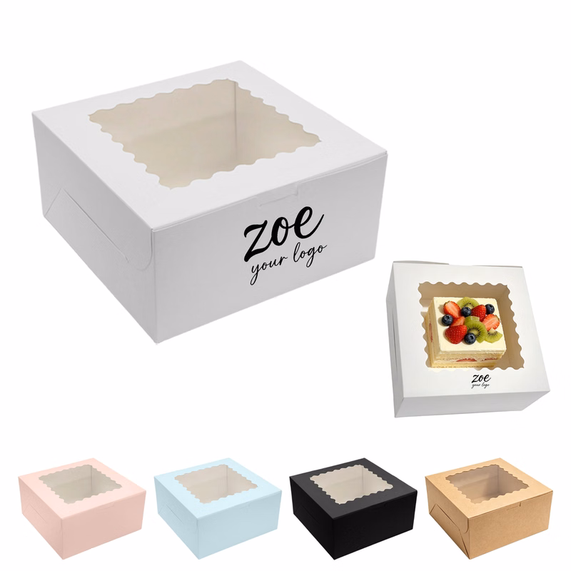 White Cake Box with Window