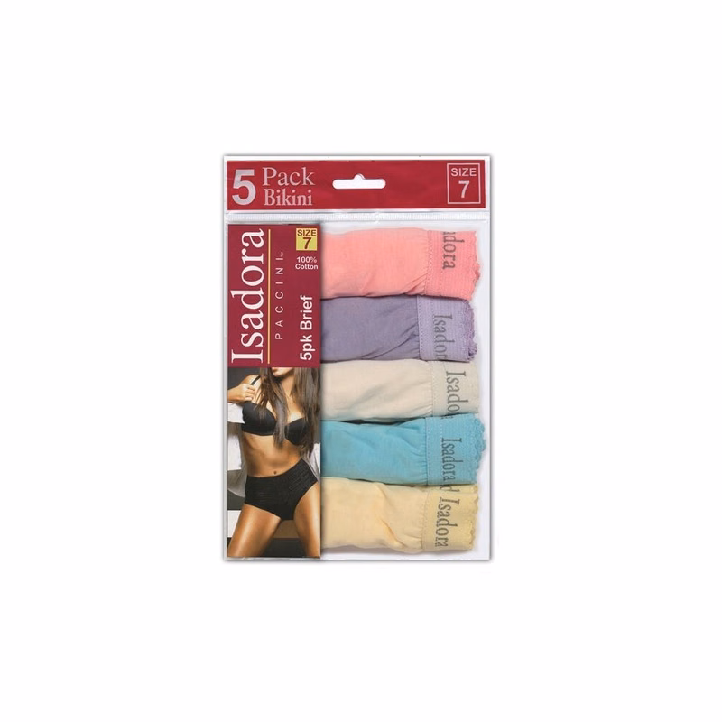 Women's Bikini Briefs - Assorted Sizes 5-7 5 Pk
