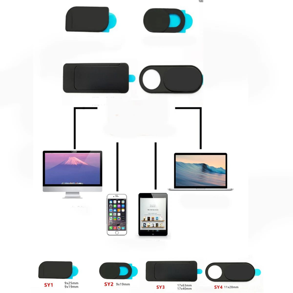 Plastic Security / Privacy Protection Webcam Cover 1