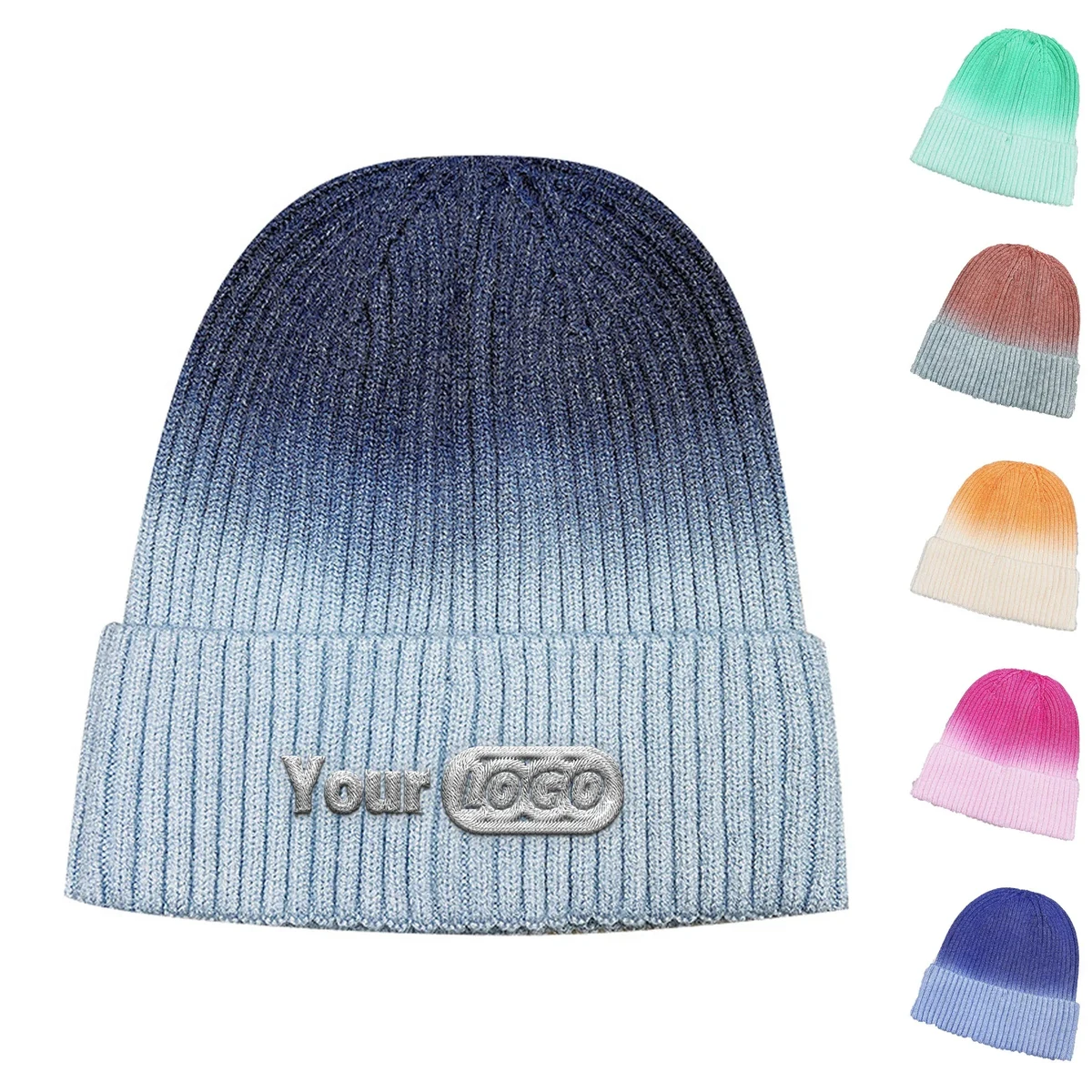 Gradient Color Knitted Beanie 1
