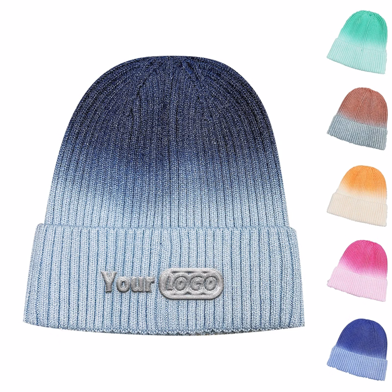 Gradient Color Knitted Beanie