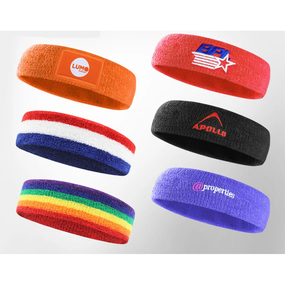 Towel Fabric Sweat Absorbent Headband 1