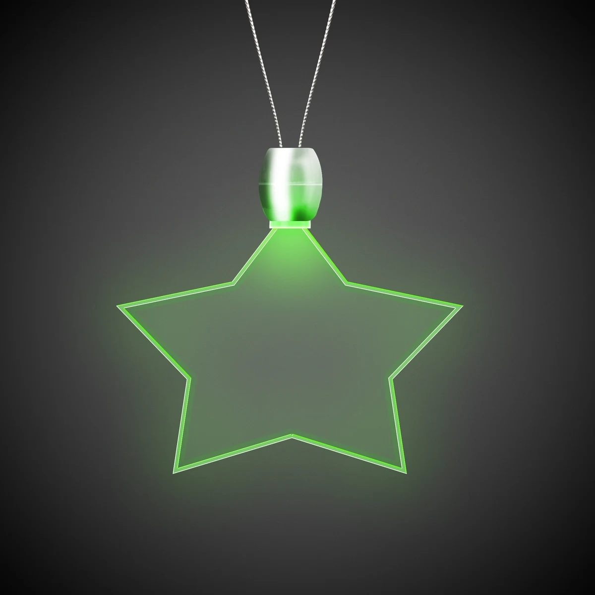 Star Green Light-Up Acrylic Pendant Necklace 1