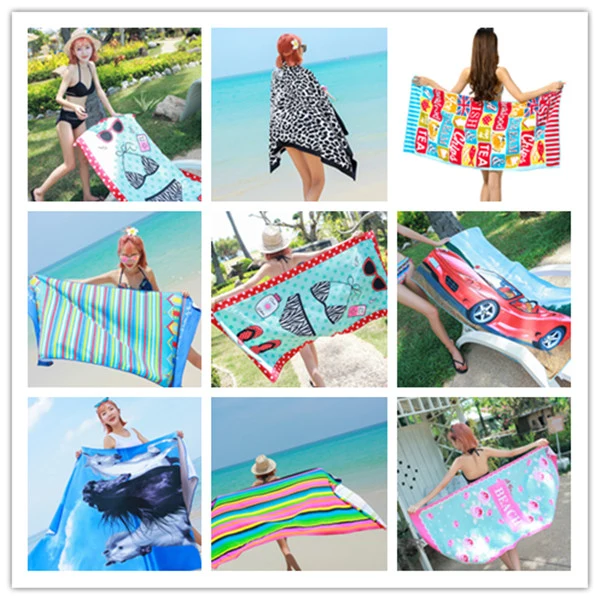 Digital printing polyester beach towel 1