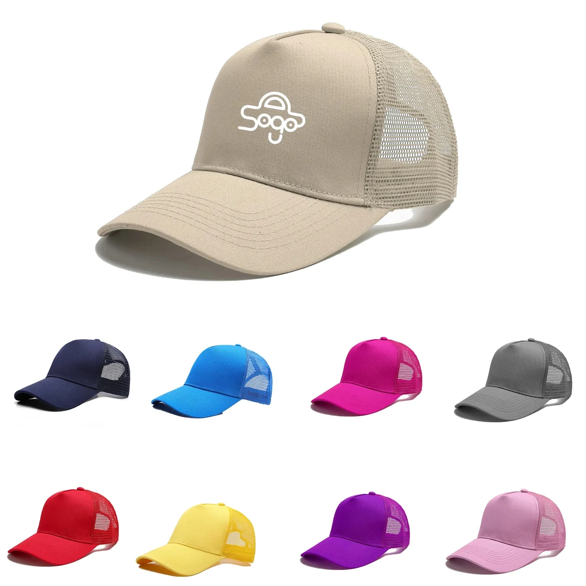 5 Panel Mesh Back Cotton Baseball Cap 1