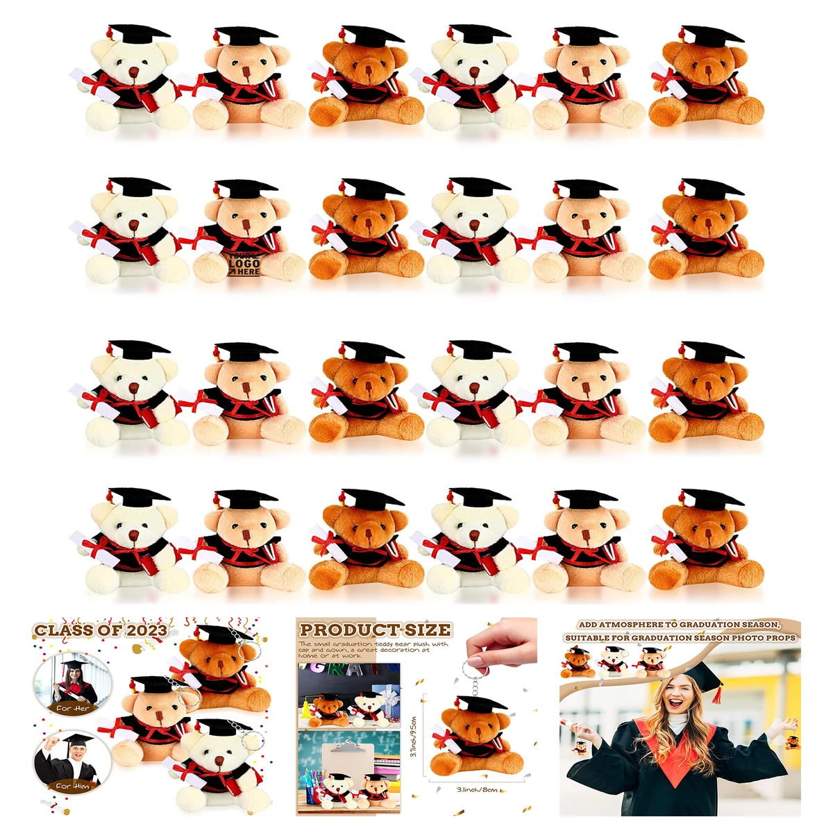 Mini Graduation Bear Toy 1