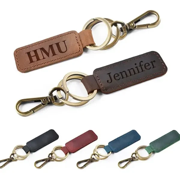 Leather Keychain with Clip 1