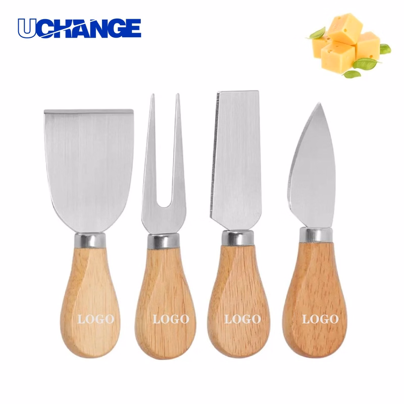 Wooden Handle Cheese Knife Set for Serving