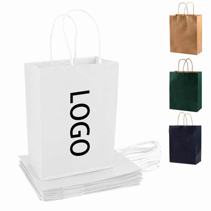 Kraft Paper Shopper Tote Bag MOQ 100pcs
