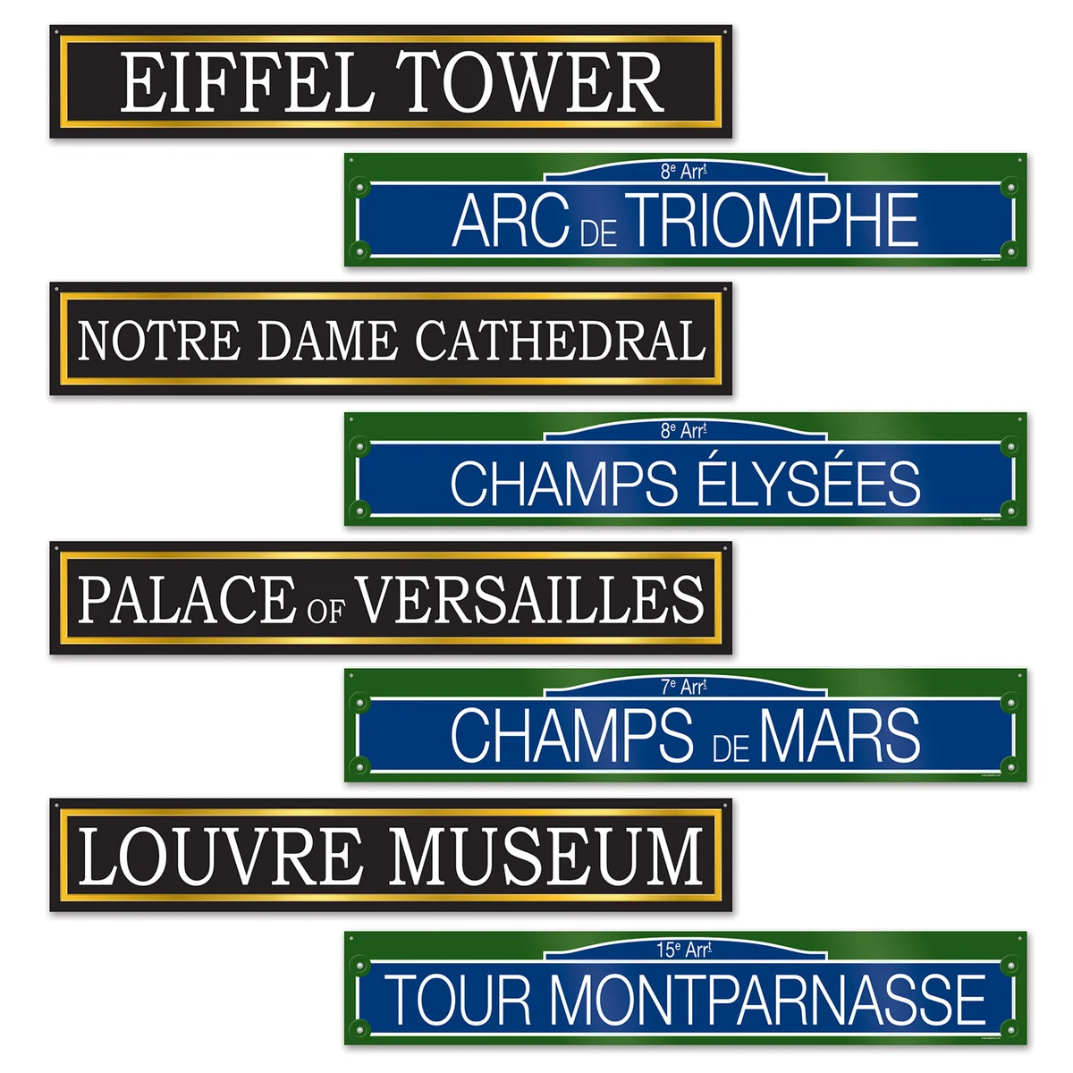 French Street Sign Cutouts 1
