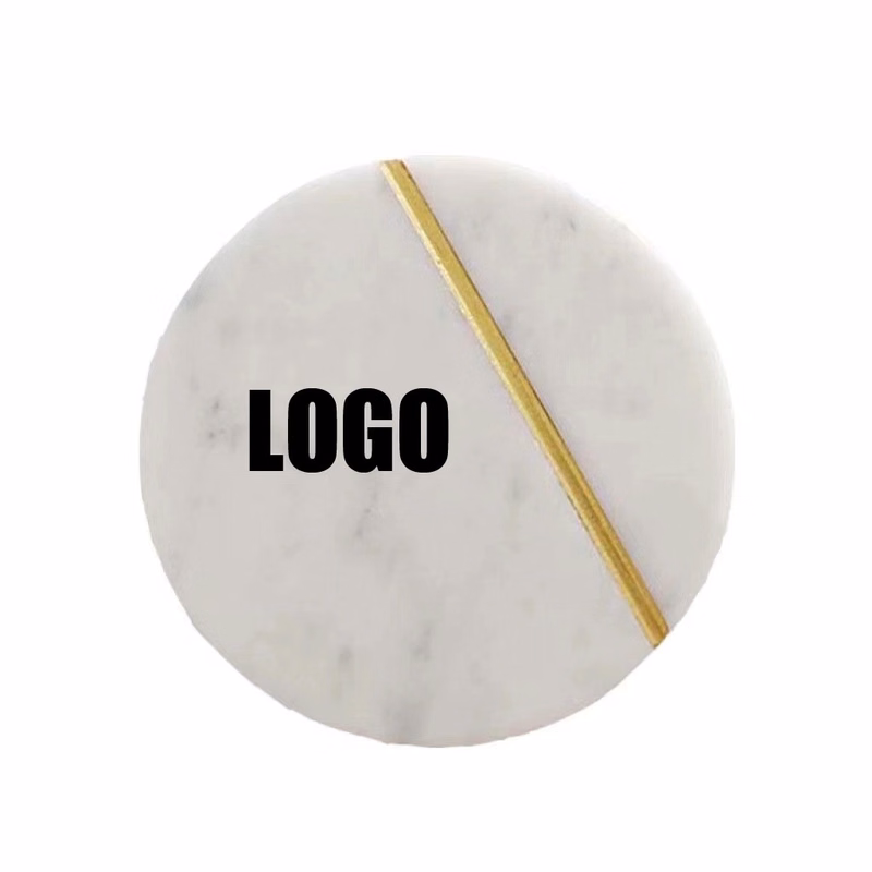 Custom Marble Coaster with gold thread