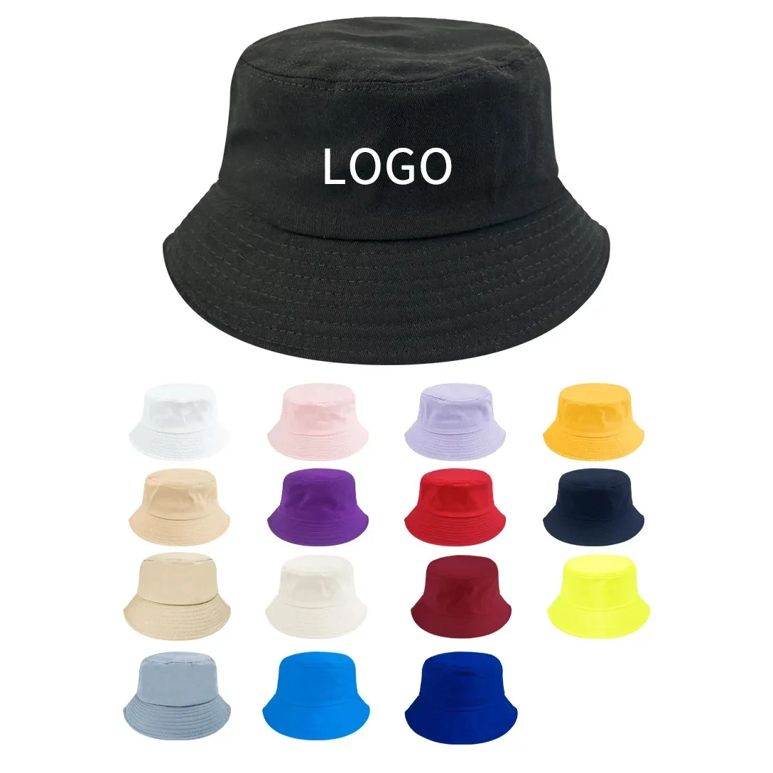 Cotton Bucket Hat with Logo 1