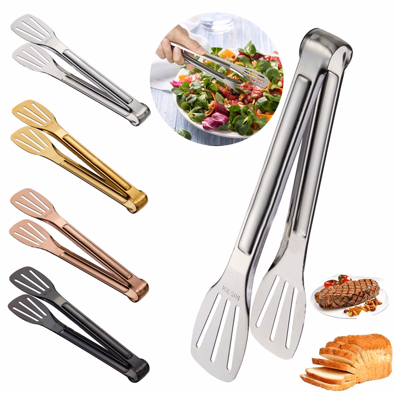 7" Stainless Steel Food Tong