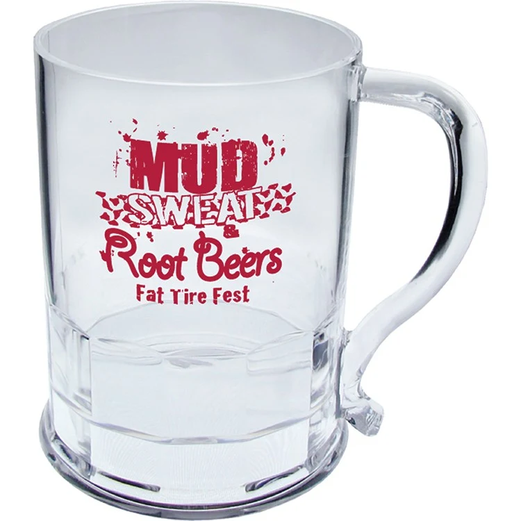 16oz Plastic Fluted Root Beer Mug with Handle 1