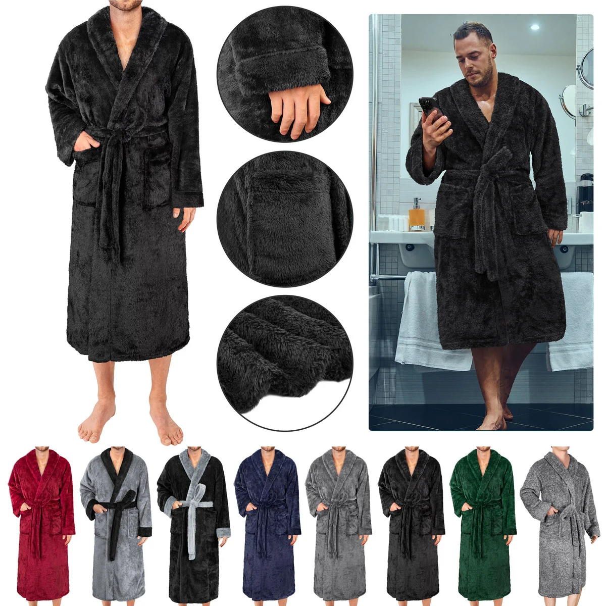 Men's Plush Soft Robe 1