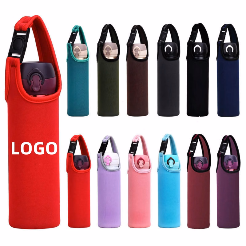 Neoprene Water Bottle Holder with Adjustable Strap