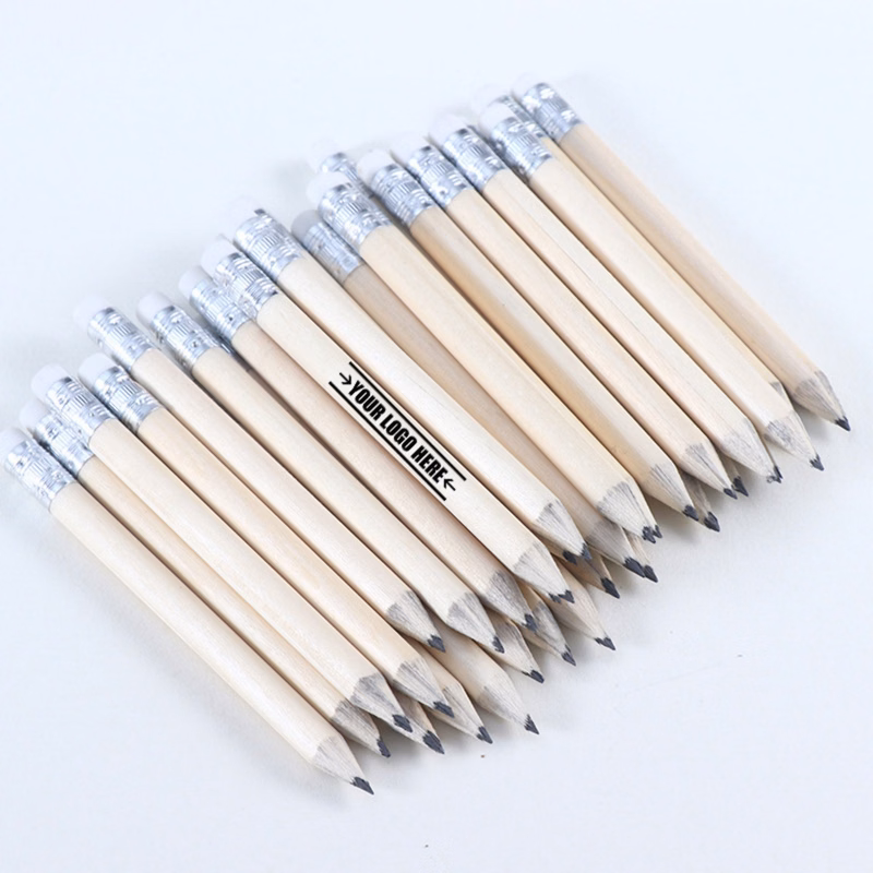 4" Wooden Pencil With Eraser Tip