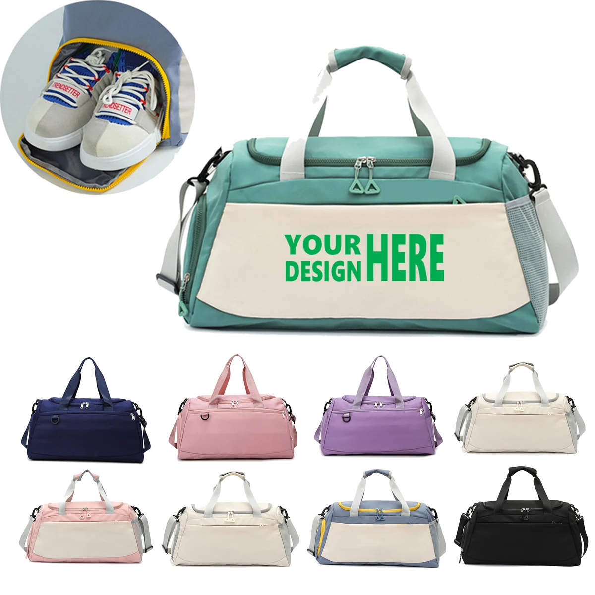 Waterproof Large Capacity Dry Wet Separation Sports Bags 1