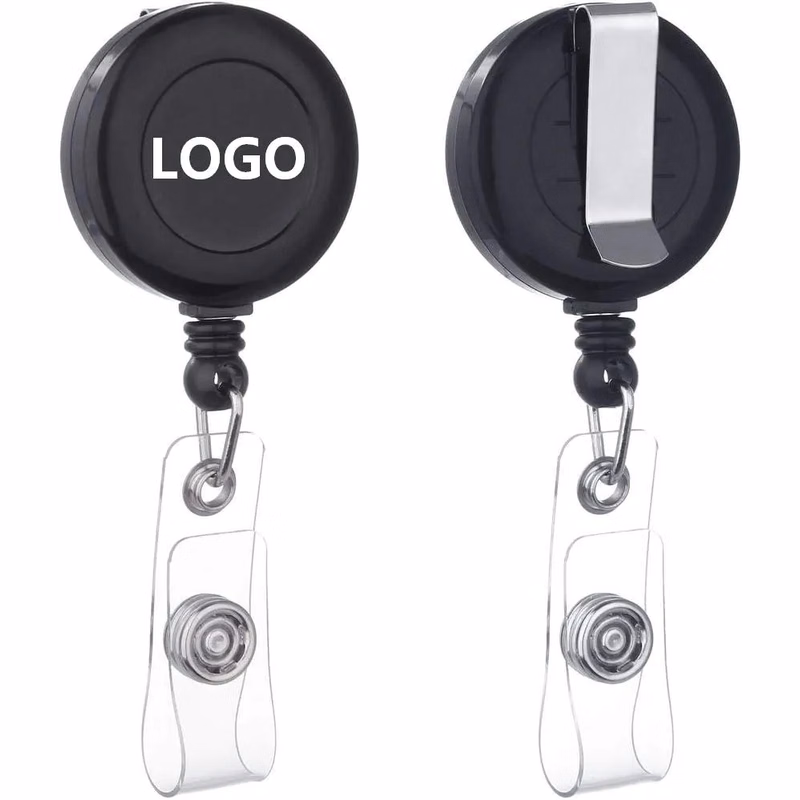 Badge Reel, Retractable Badge Holder with Belt Clip