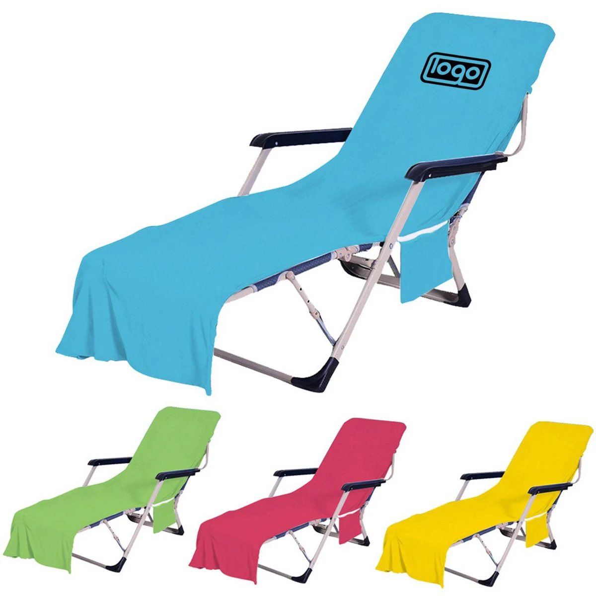 Lounge Chair Cover with Side Pockets 1