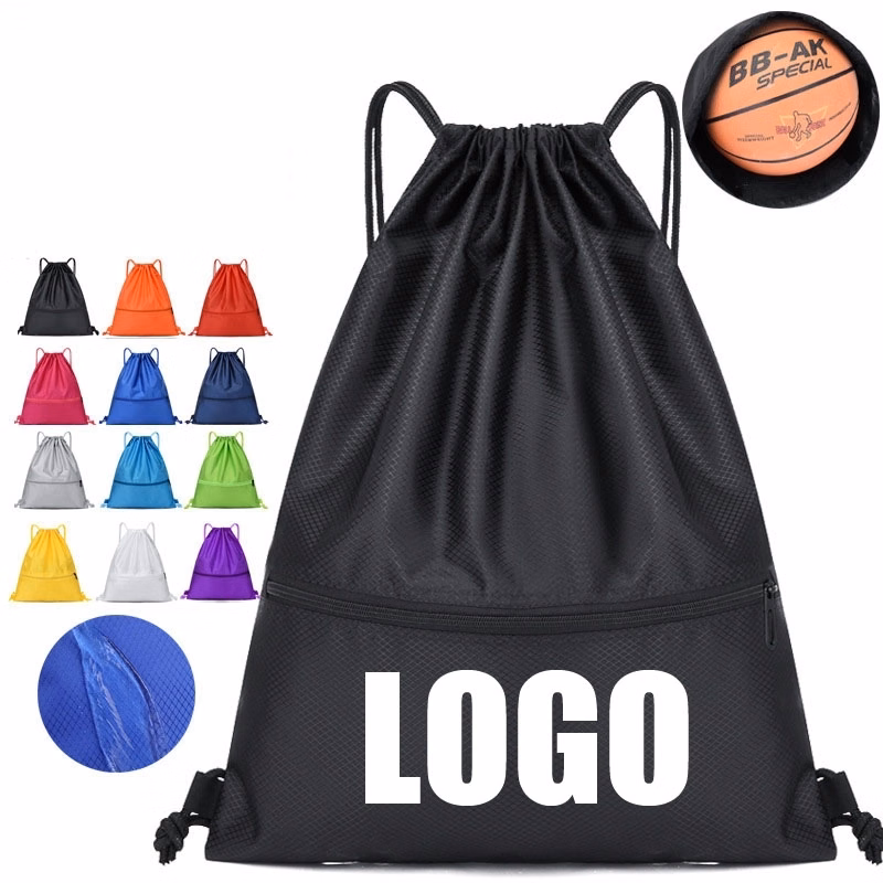 Custom Drawstring Backpack Bag, Waterproof,zipper pocket