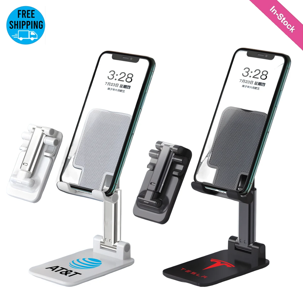 Folding Adjustable Cell Desktop Phone Stand Holder 1