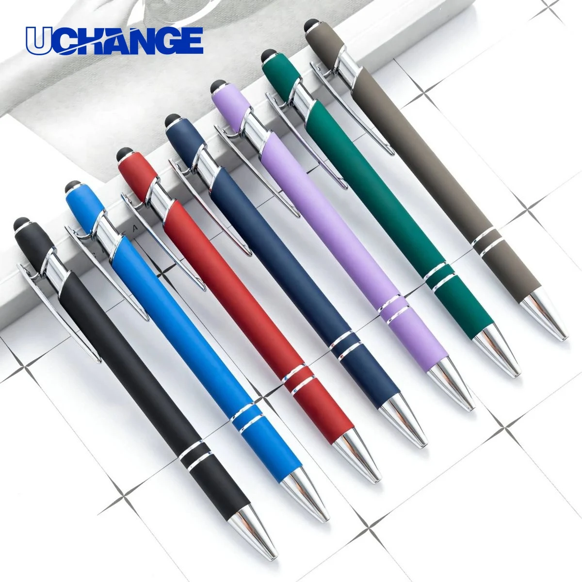 Rubberized Aluminum Click Stylus Pen for Screens 1