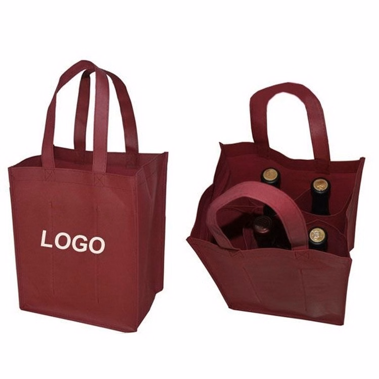 Reusable Wine Bottle Tote Bag for 6 Bottles