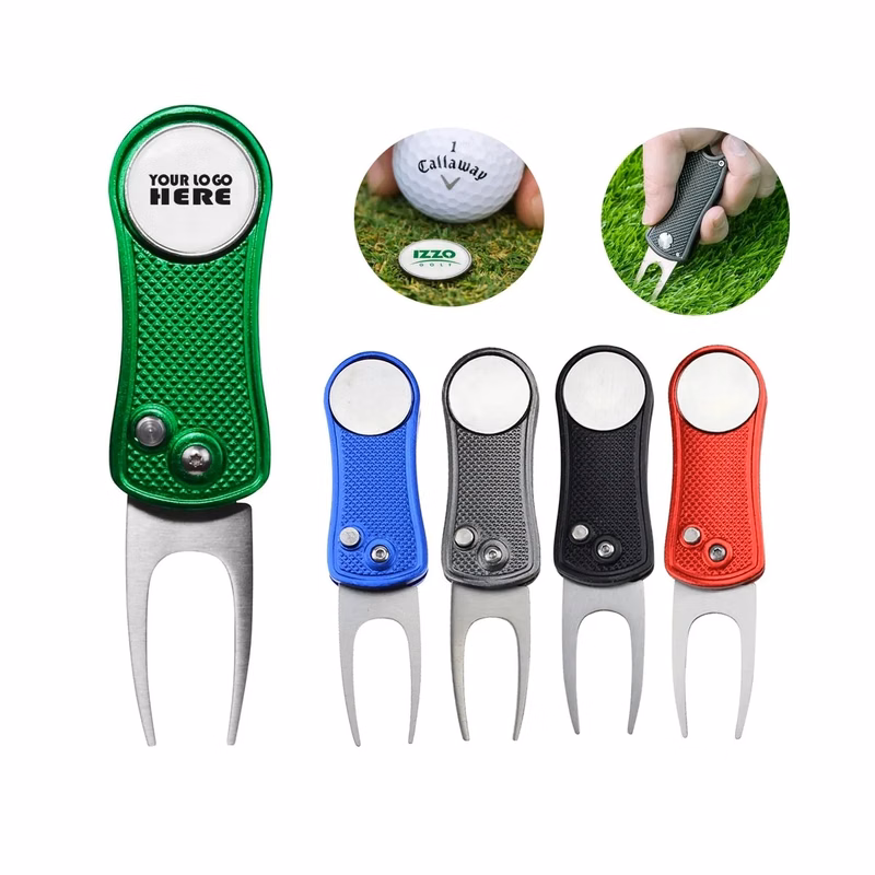 Golf Divot Repair Tool Foldable Switchblade