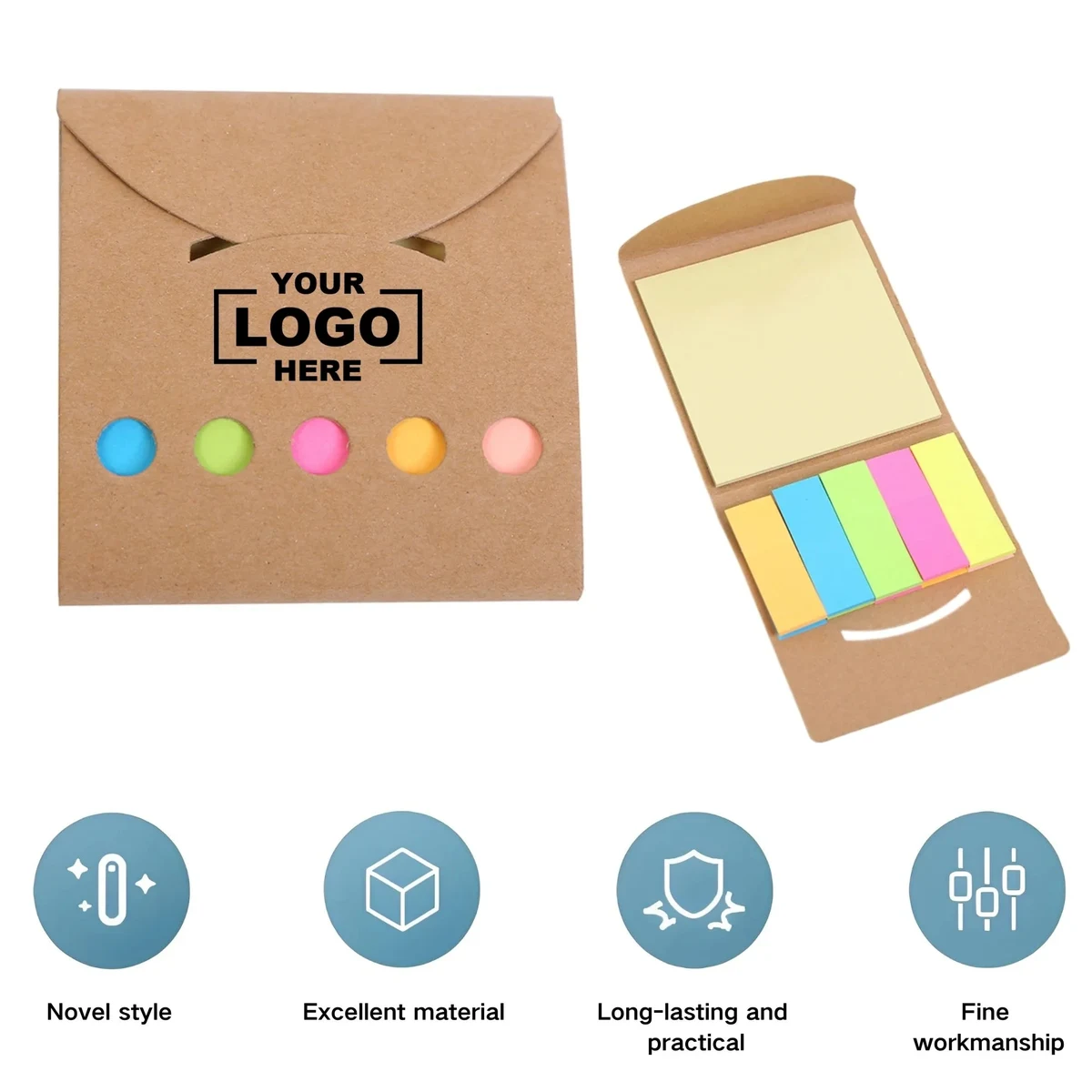 Portable Kraft Paper Notes Sticky Notes 1