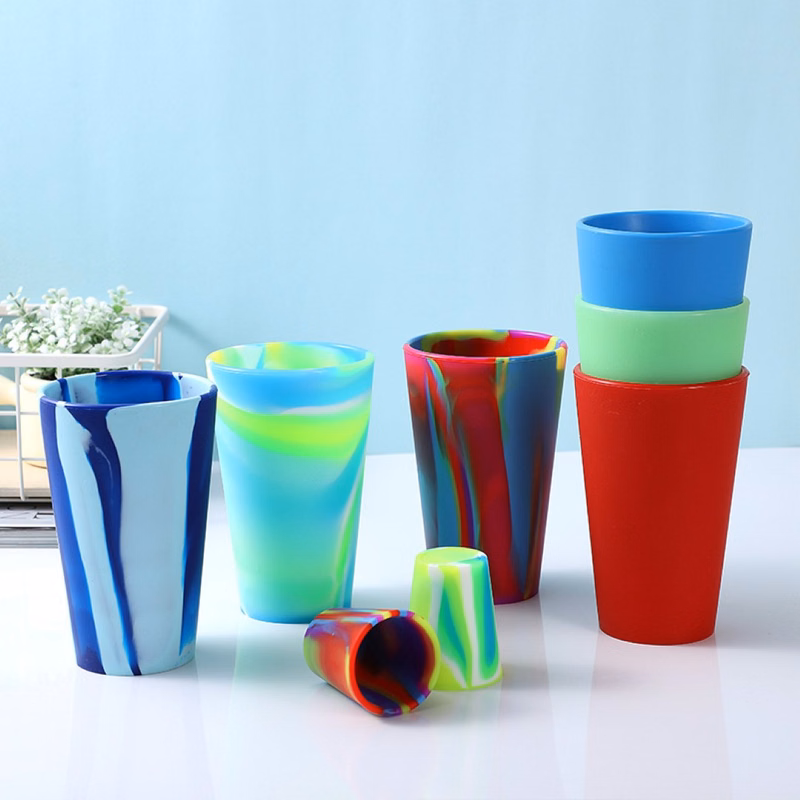 Sturdy Silicone Cup Drink Ware Glass Set