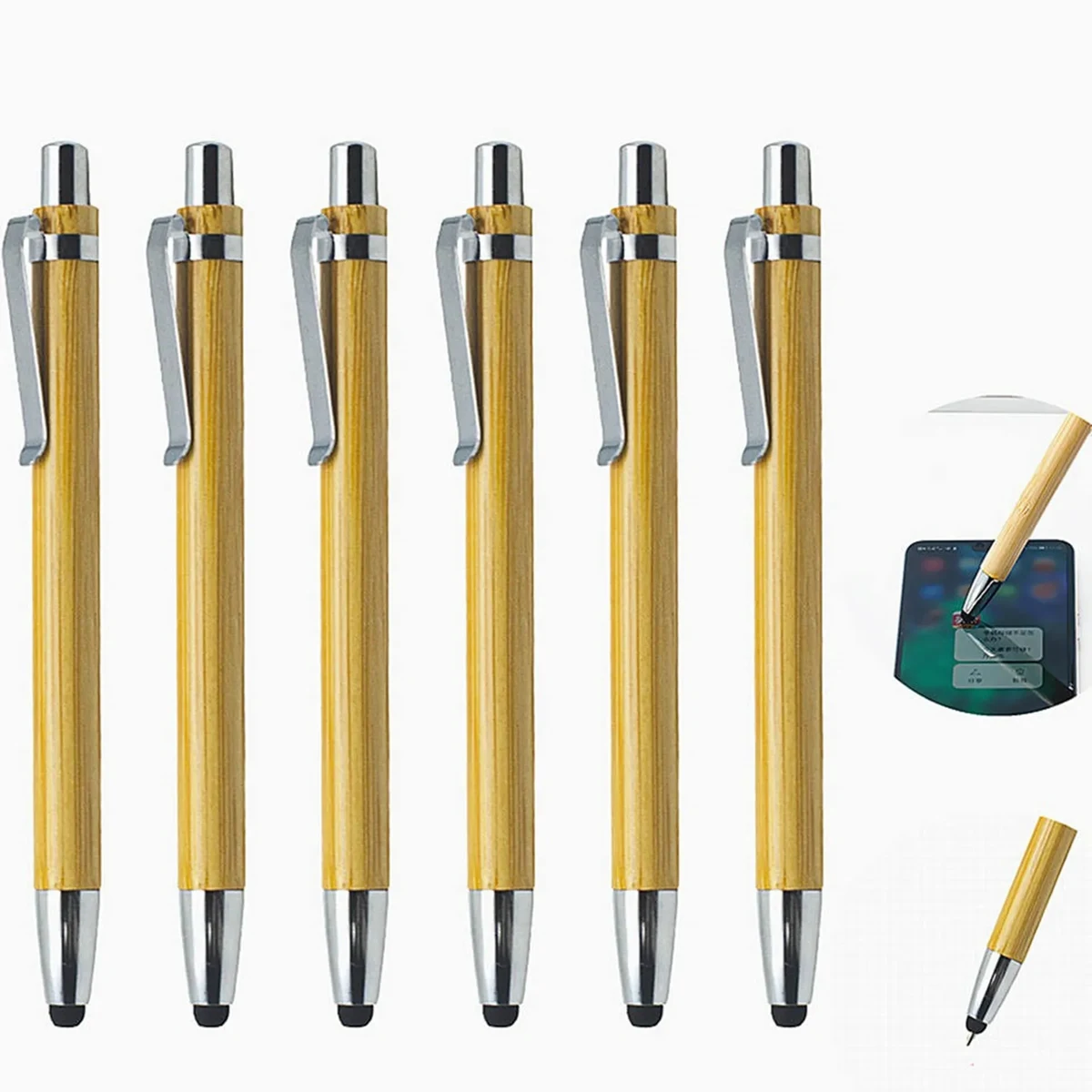 Bamboo Wood Ballpoint Pen Stylus 1