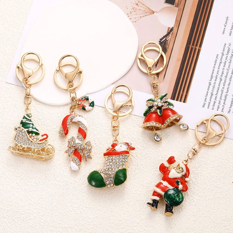 Custom Metal Christmas Series Keychains