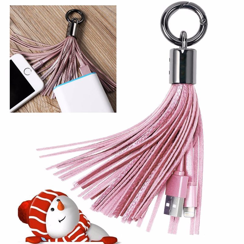 USB Leather Tassel Charging Cable