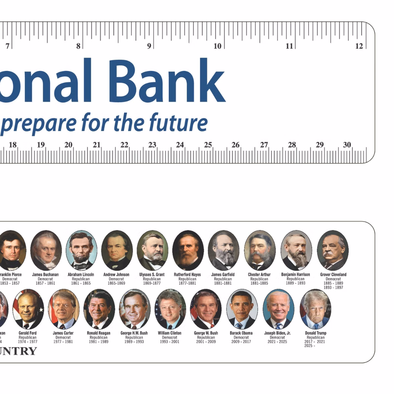 Ruler, 12" Presidents