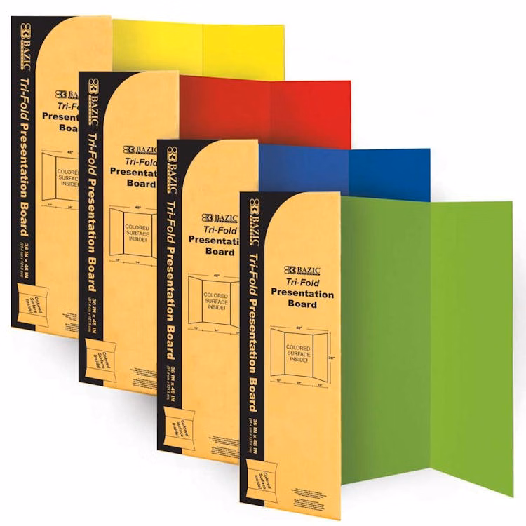 Tri Fold Poster Boards - Assorted Colors