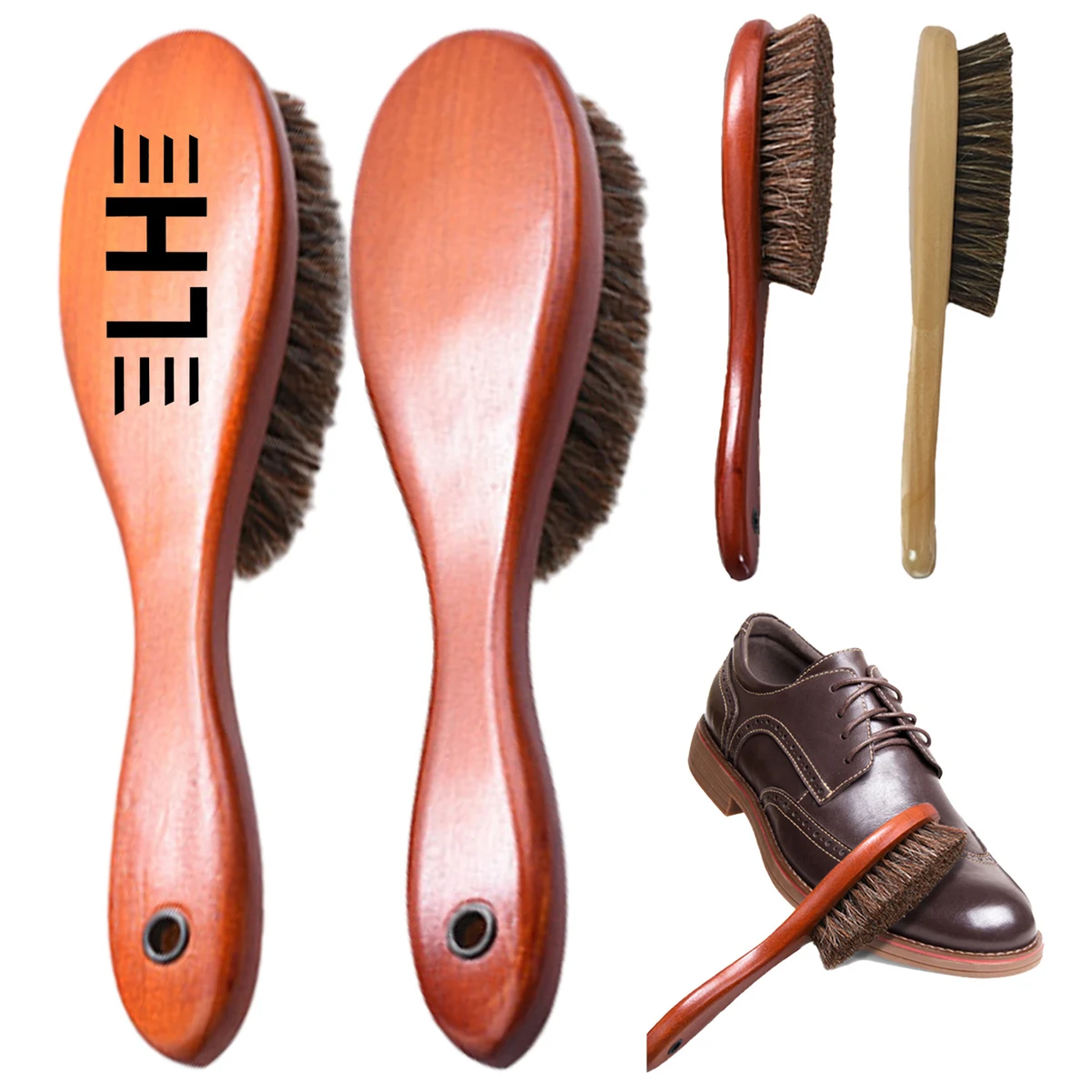 Horsehair Brush Long Handled Shoe Brush 1