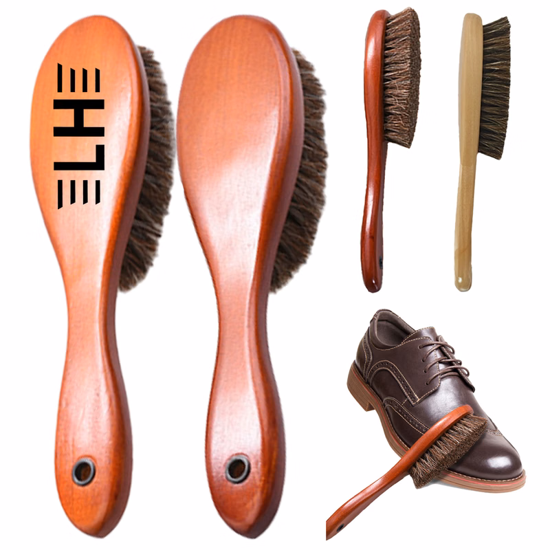 Horsehair Brush Long Handled Shoe Brush