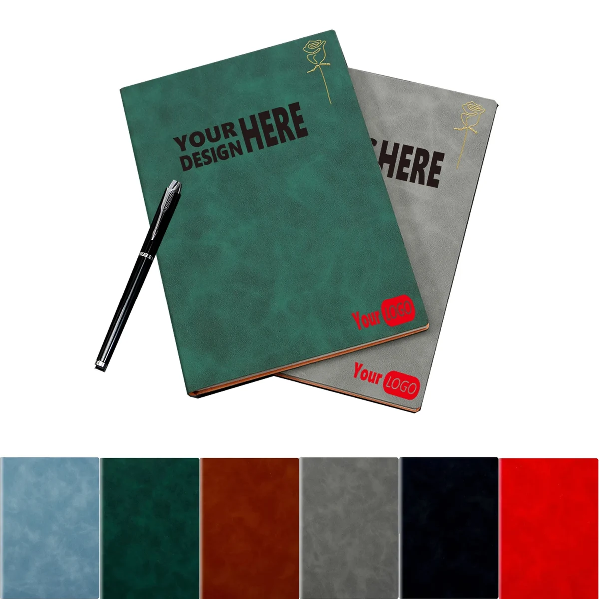 Sheepskin Leather Custom Logo A5 Office Notebook Student Dia 1