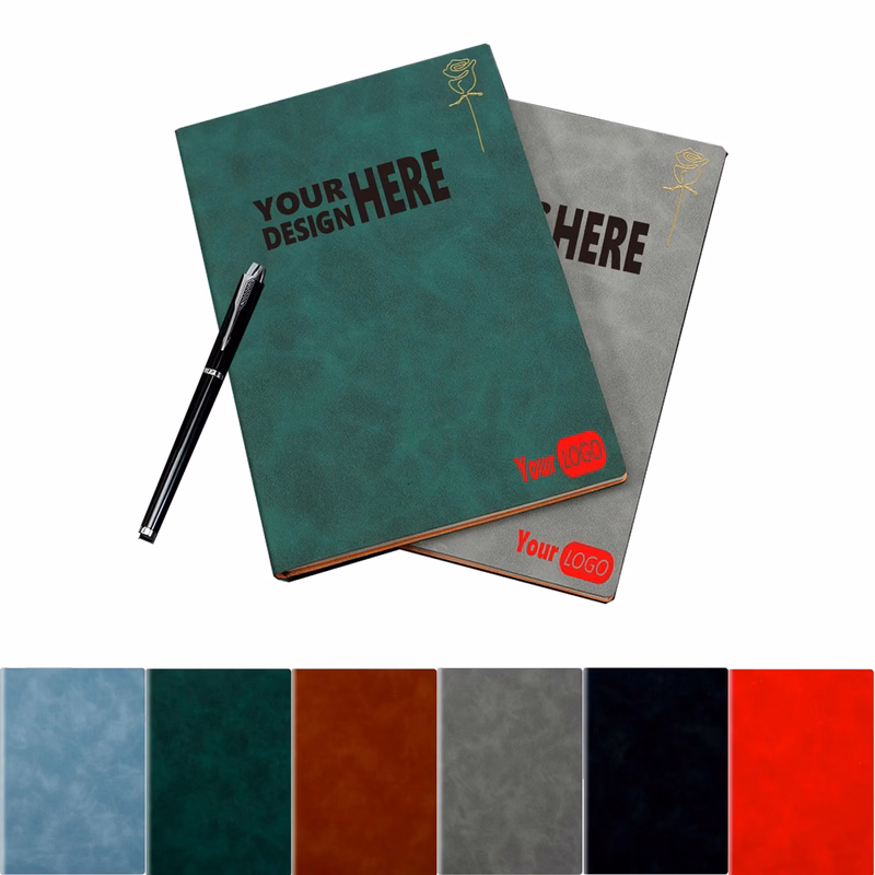 Sheepskin Leather Custom Logo A5 Office Notebook Student Dia