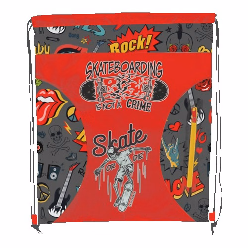 Full Sublimation Multi-Panel Polyester Drawstring Bag With Semi-Circle Design, Zip Pocket