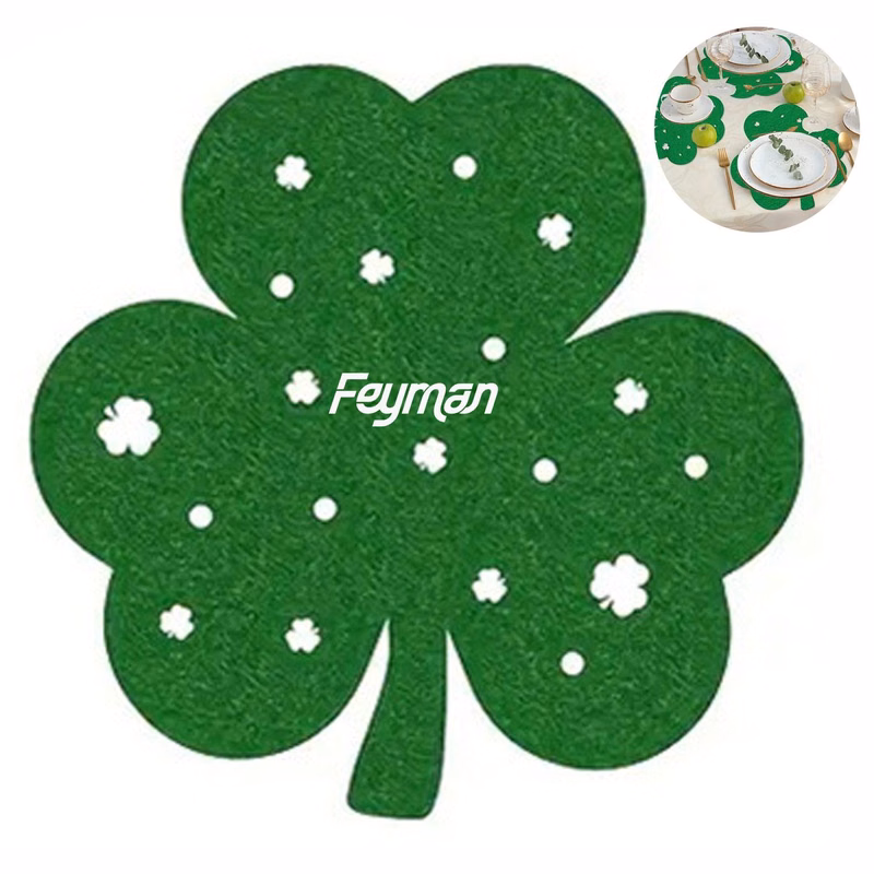 St. Patrick's Day Felt Shamrock Placemats