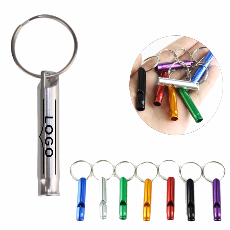Aluminum Alloy Whistle Keychain Key Ring
