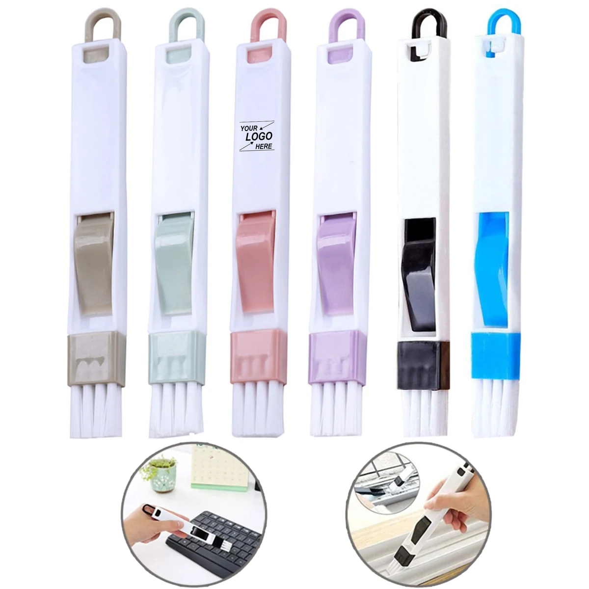 Nylon Cleaning Brush w/Dustpan 1