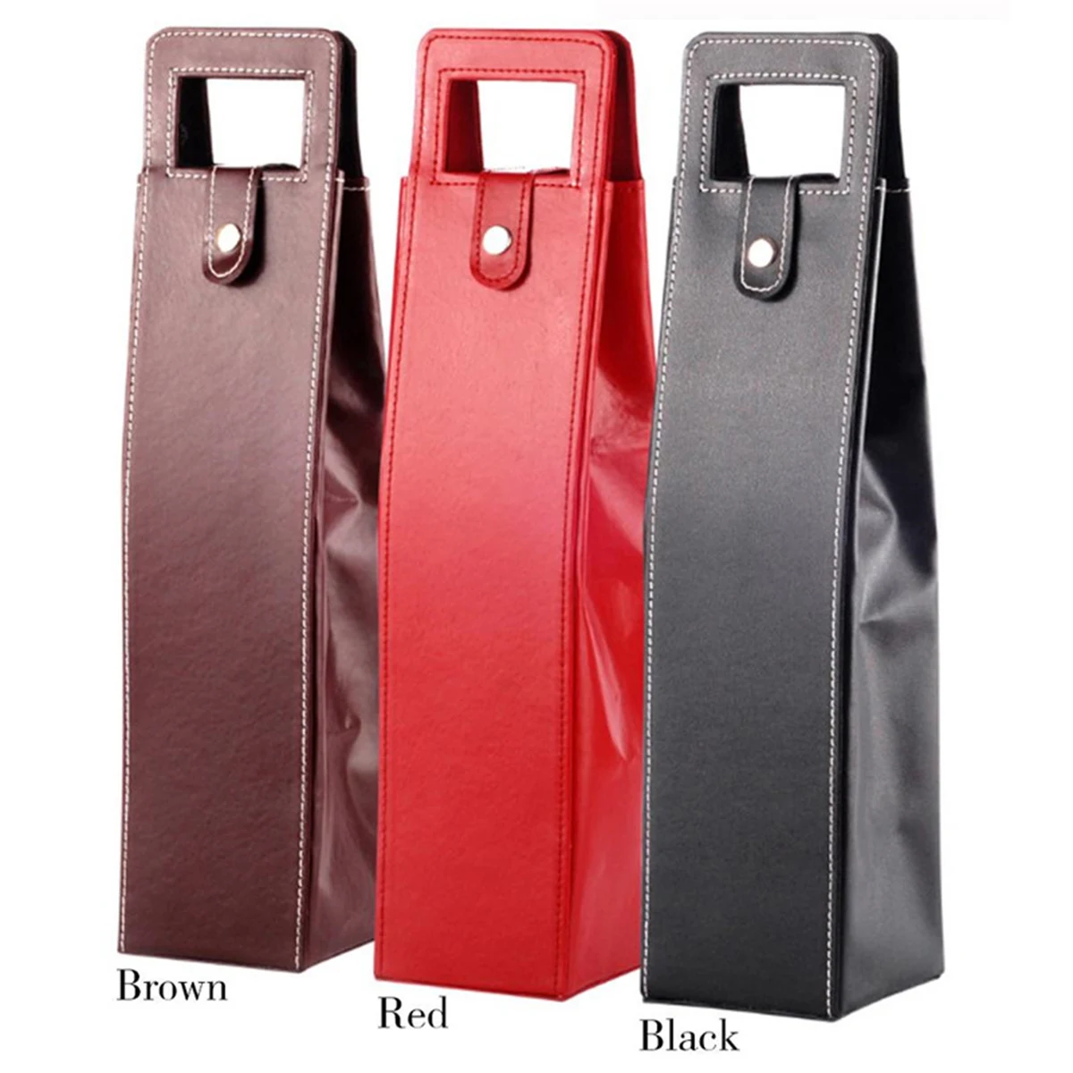 Leather Wine Bottle Tote Bag, custom tote bag with logo imprint 1
