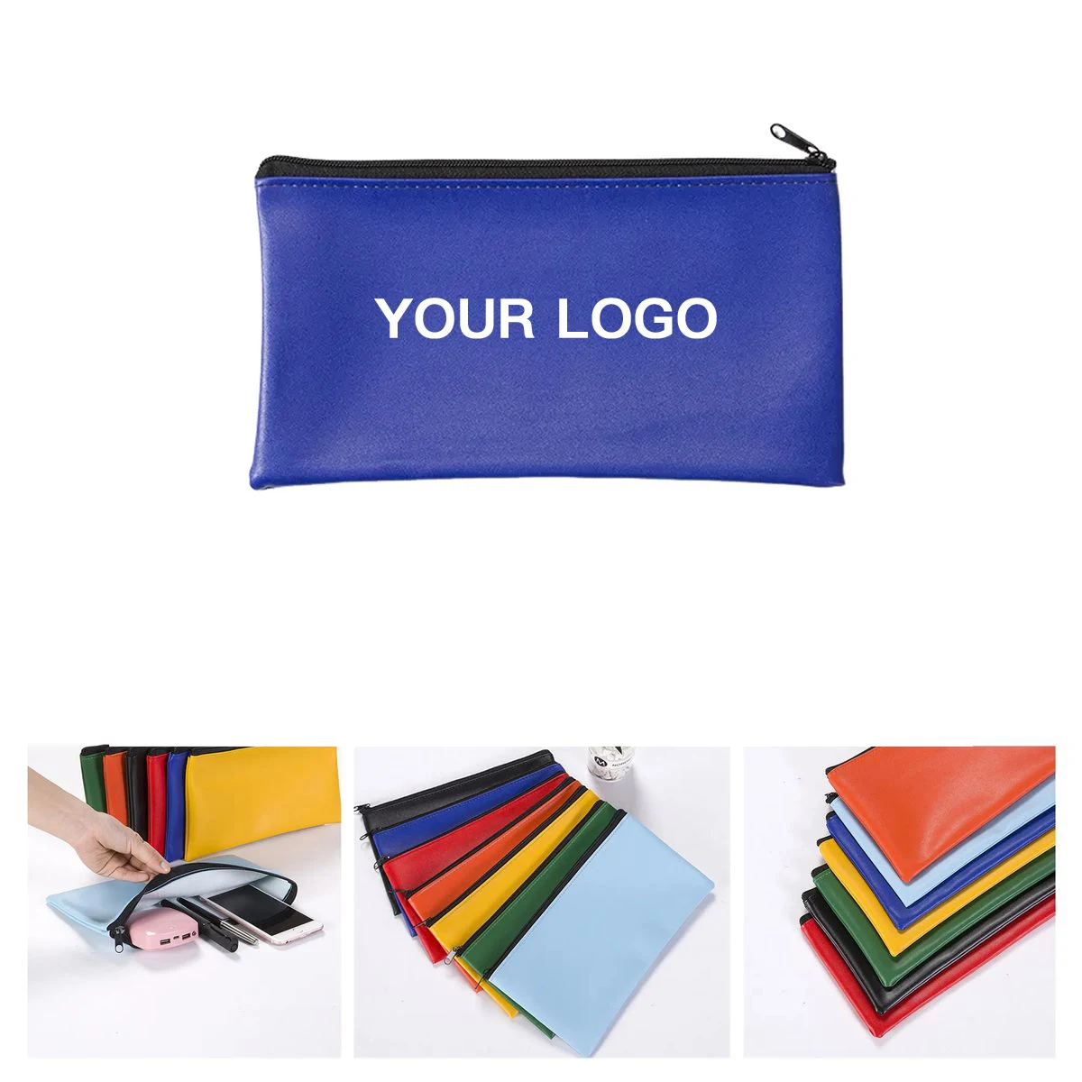 Zippered Leather Storage Bag for Travel 1