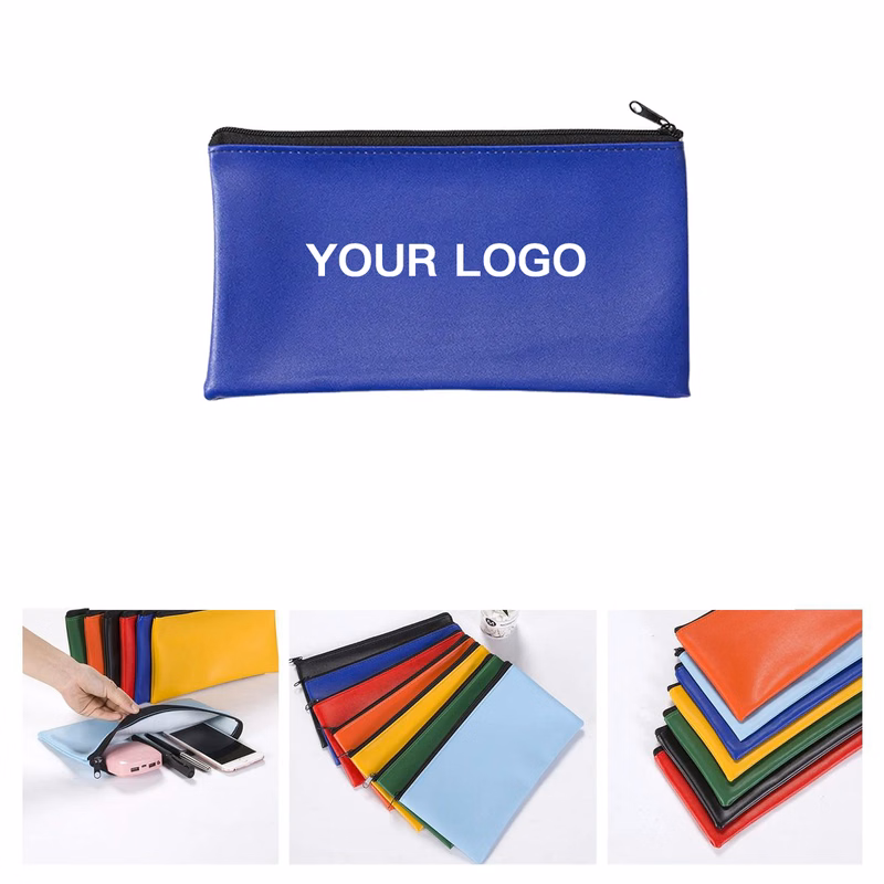 Zippered Leather Storage Bag for Travel
