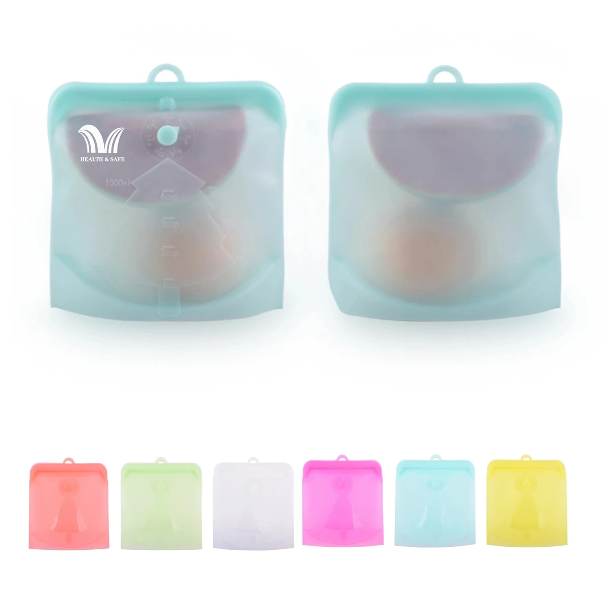 BPA Free Reusable Storage Bags Food Grade Silicone Gallon 1